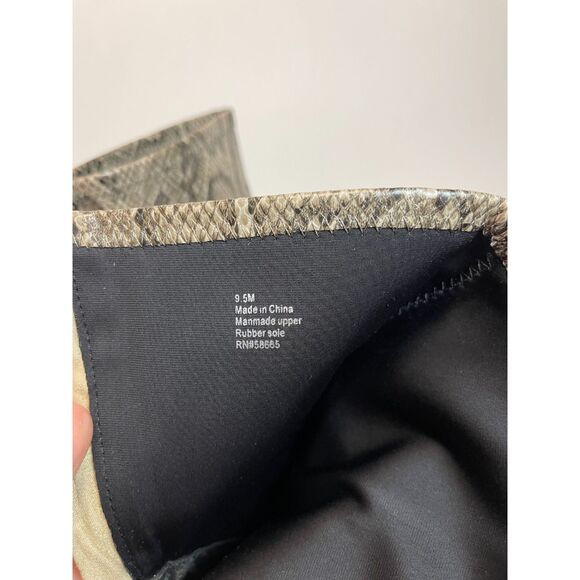 NWOT Open Edit Snakeskin Print Ankle Boots Size: 9.5M - Picture 6 of 7